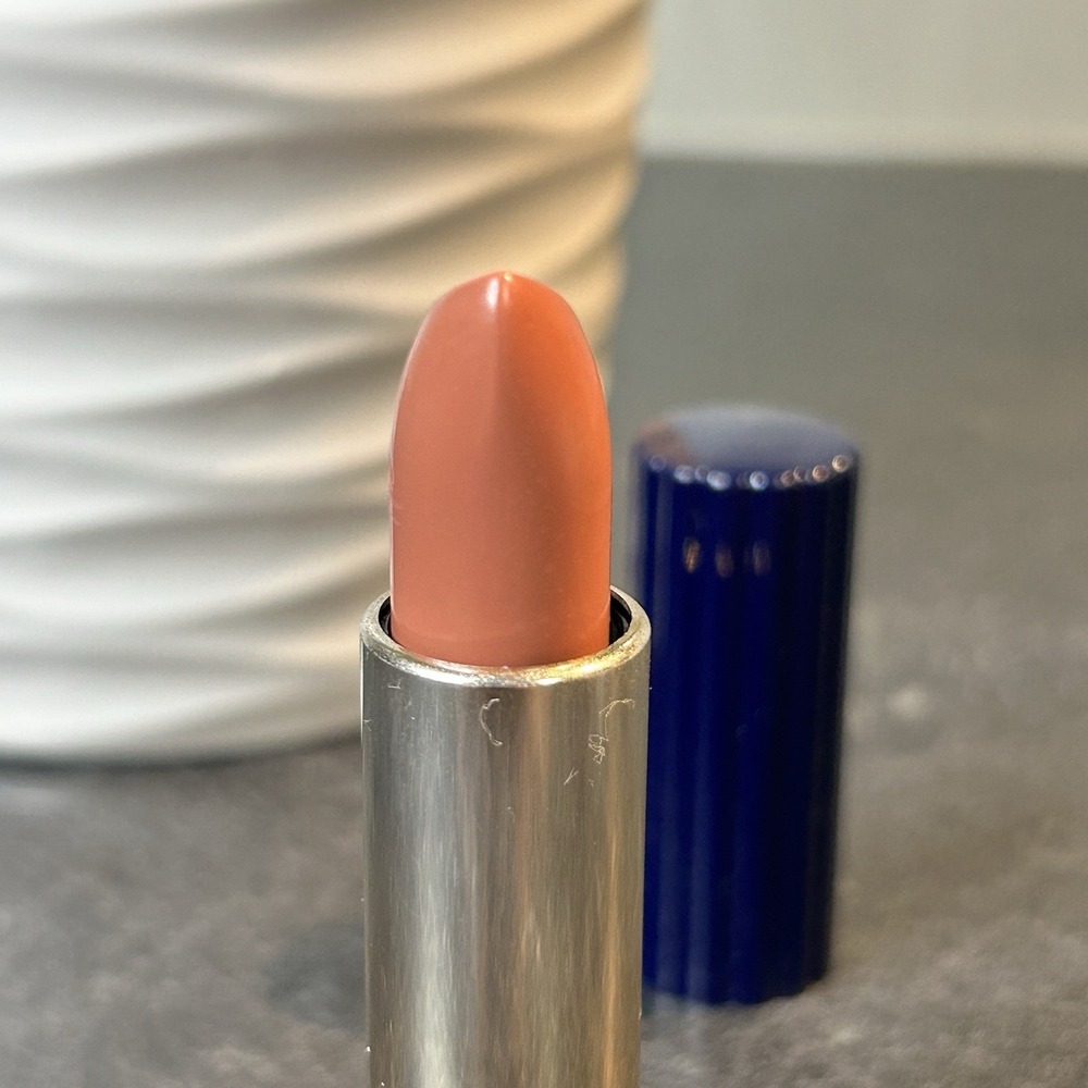 Vintage Estee Lauder All Day Lipstick SPICED ROSE Blue RIbbed Tube HTF - Picture 3 of 6